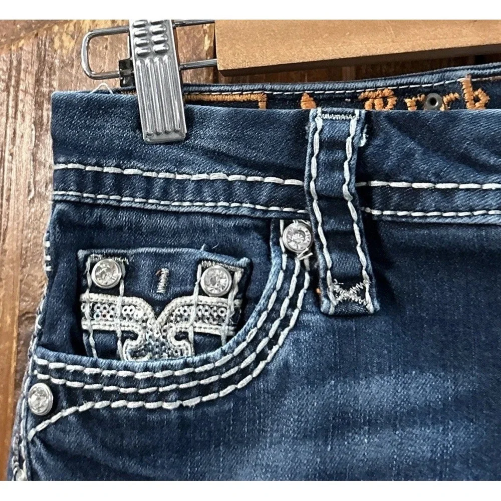 Rock Revival Sherry Straight‎ Jeans Size 24 Y2K Low Rise Stretch EC